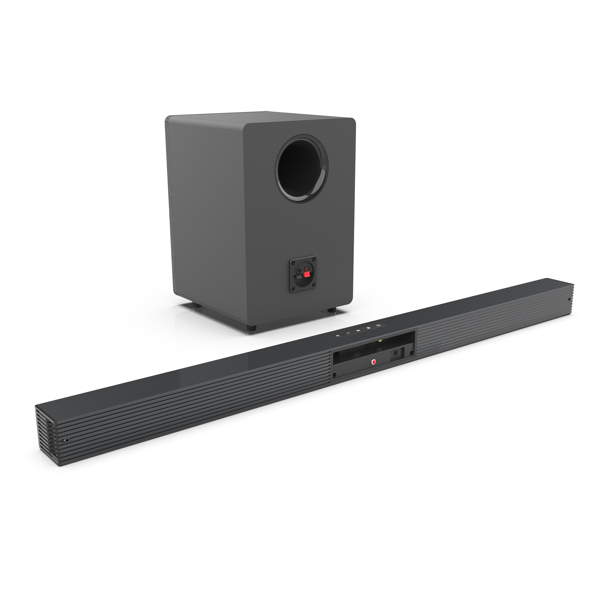 Home Bar And Theater - Soundbar TV 84W dengan Subwoofer Box,
