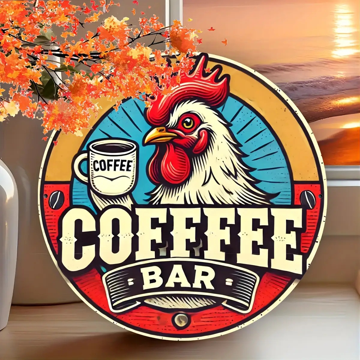 Home Bar And Coffee - Papan Aluminium Vintage 2D | Ayam