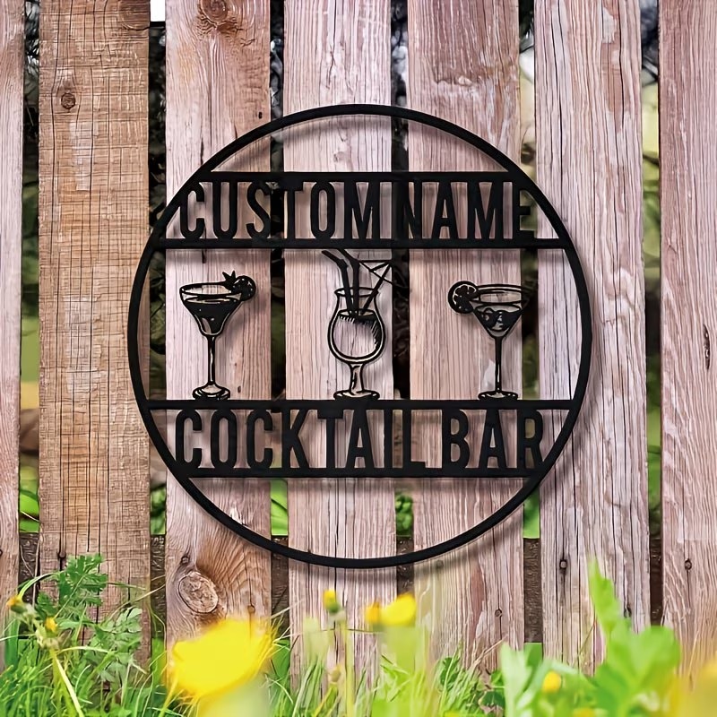 Home Bar Signs - Papan Nama Bar Koktail Kustom, Dekorasi