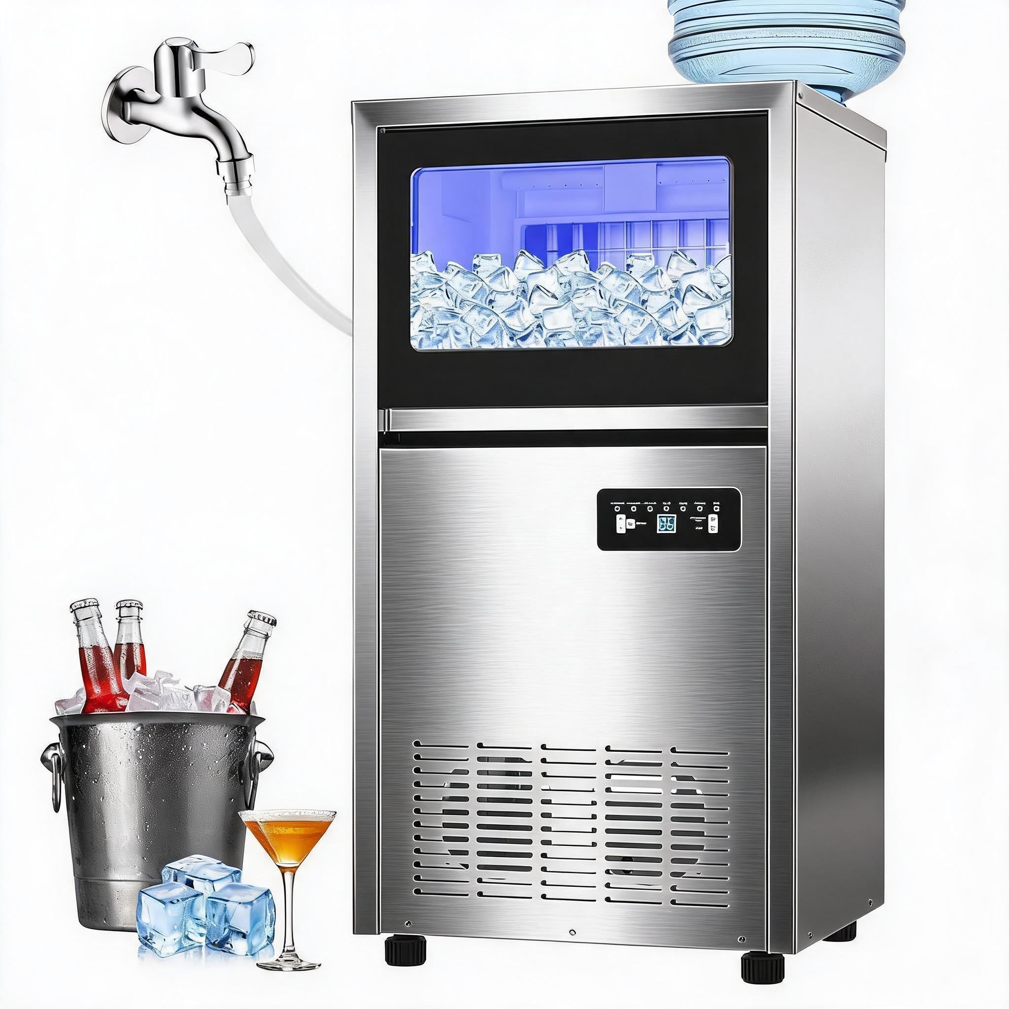 Home Bar And Counter - Mesin Pembuat Es Komersial 120lbs/24 jam,