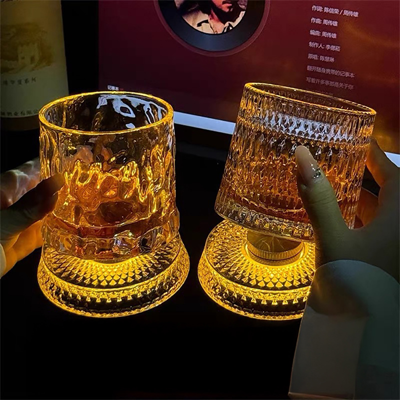 360 °   Gelas Whiskey Berputar - Old Fashioned Glass ulasan dan harga