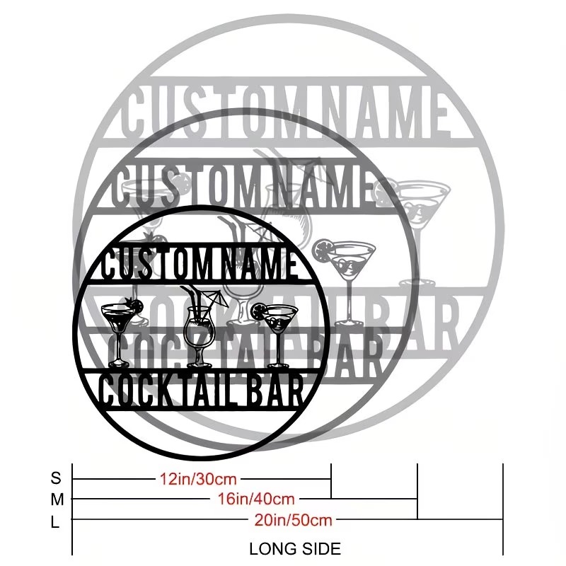 Papan Nama Bar Koktail Kustom, - Home Bar Signs ulasan dan harga