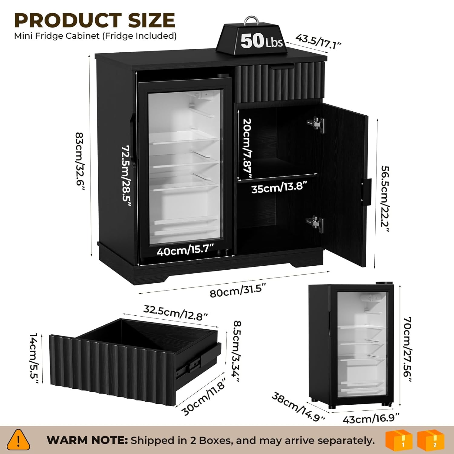 Lemari Bar Kopi Beralur dengan - Home Bar And Fridge ulasan dan harga