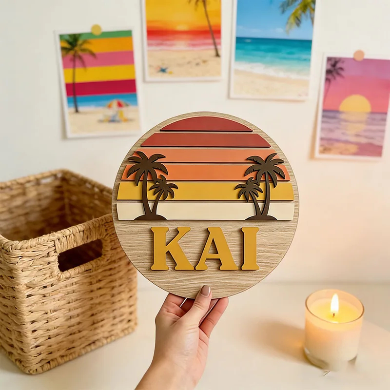 Papan Nama Kayu Bulat Vintage  - Home Bar Signs ulasan dan harga
