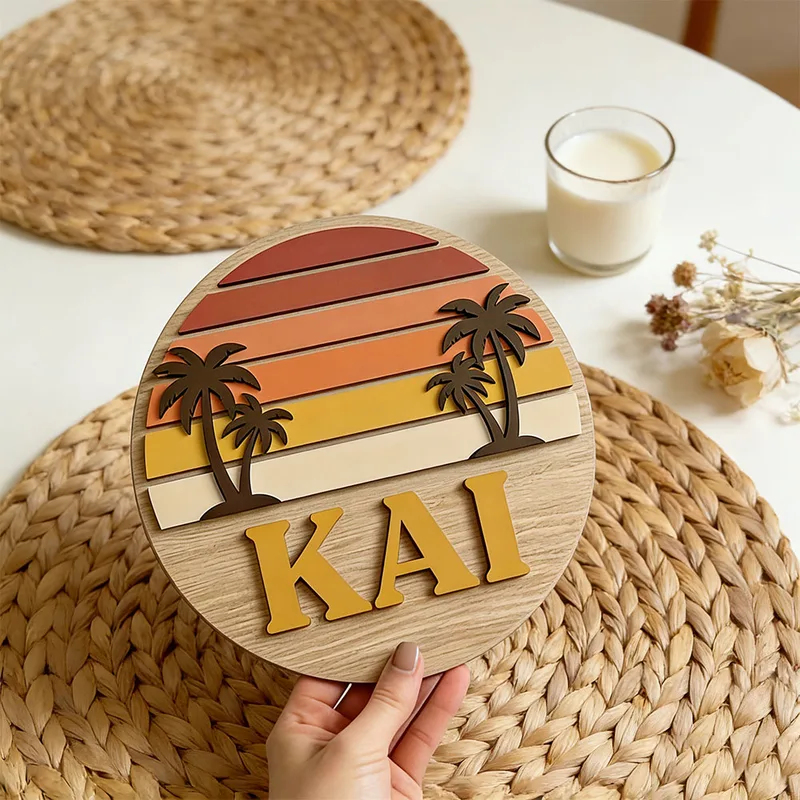 Papan Nama Kayu Bulat Vintage  - Home Bar Signs ulasan dan harga